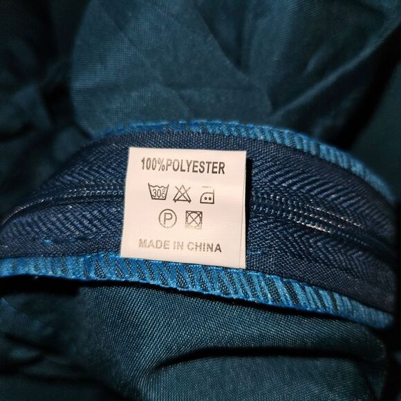 Womens Large Turquoise Blue Dress Lace Up Front Flowy Boho Cottagecore NEW - Picture 9 of 9